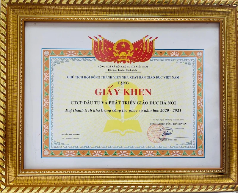 HEID - Giấy khen tập thể lao động xuất sắc 2020
