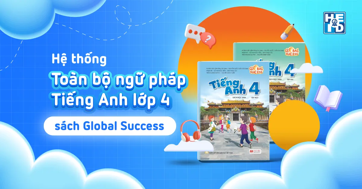 Hệ thống toàn bộ ngữ pháp tiếng Anh lớp 4