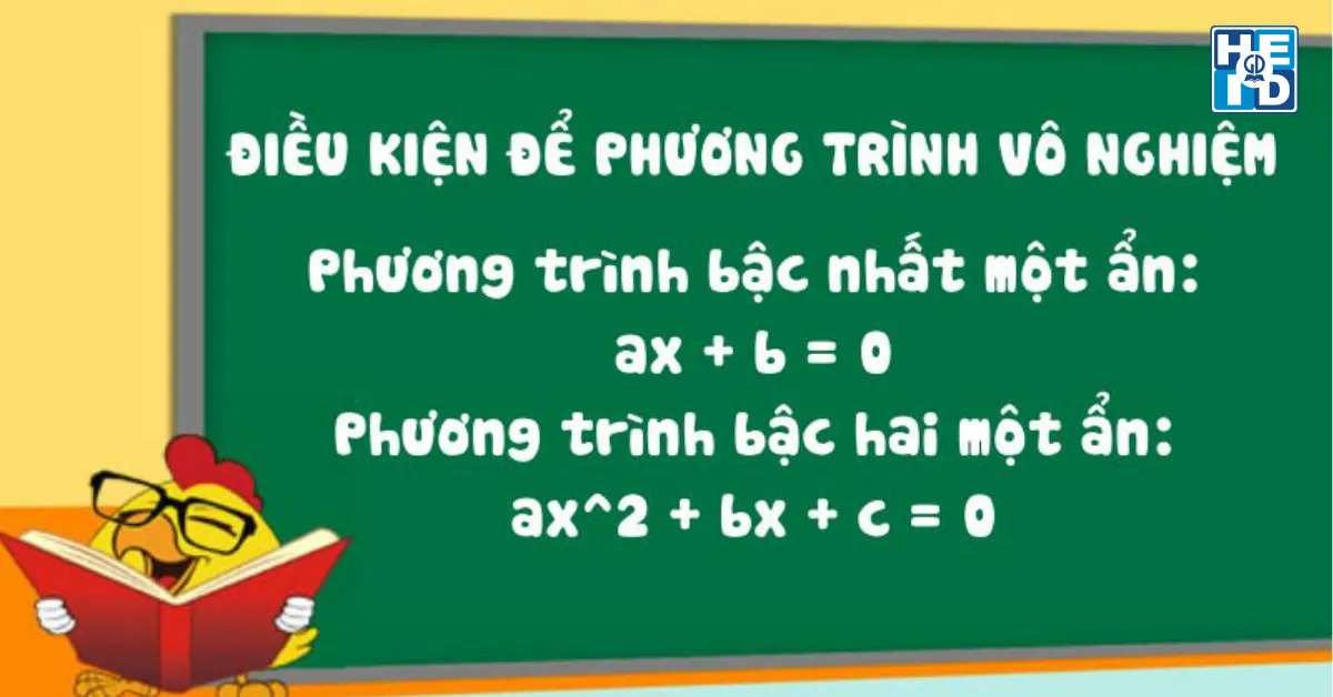 Điều kiện để phương trình vô nghiệm