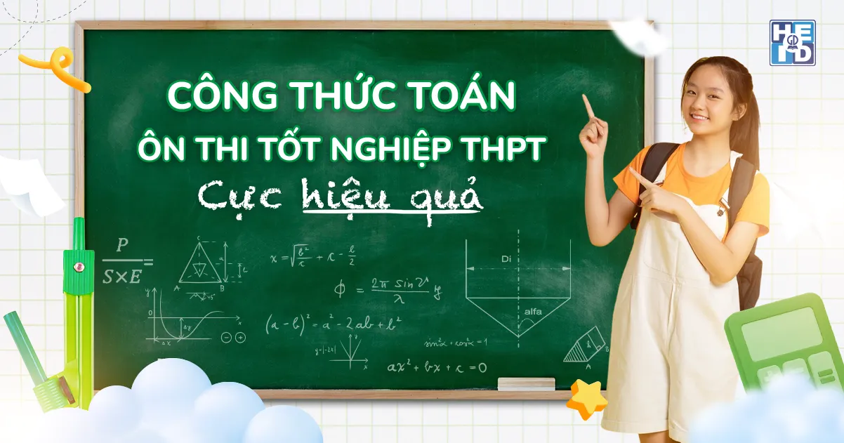 Công thức toán ôn thi tốt nghiệp THPT