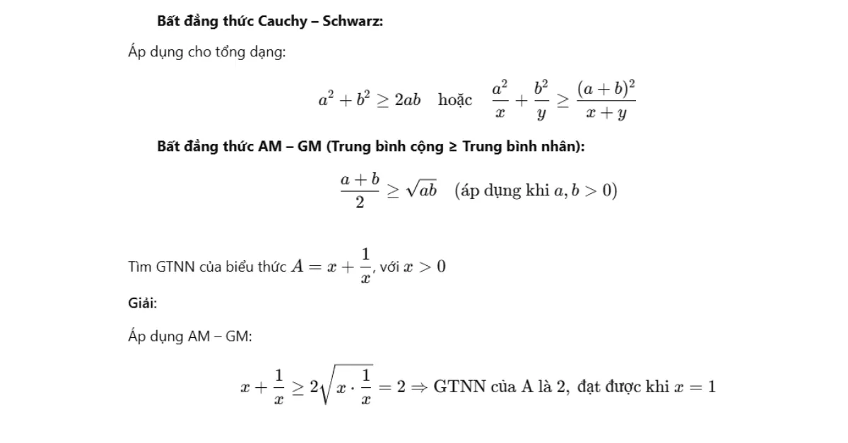 Công thức toán ôn thi tốt nghiệp THPT