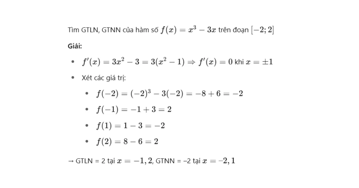 Công thức toán ôn thi tốt nghiệp THPT