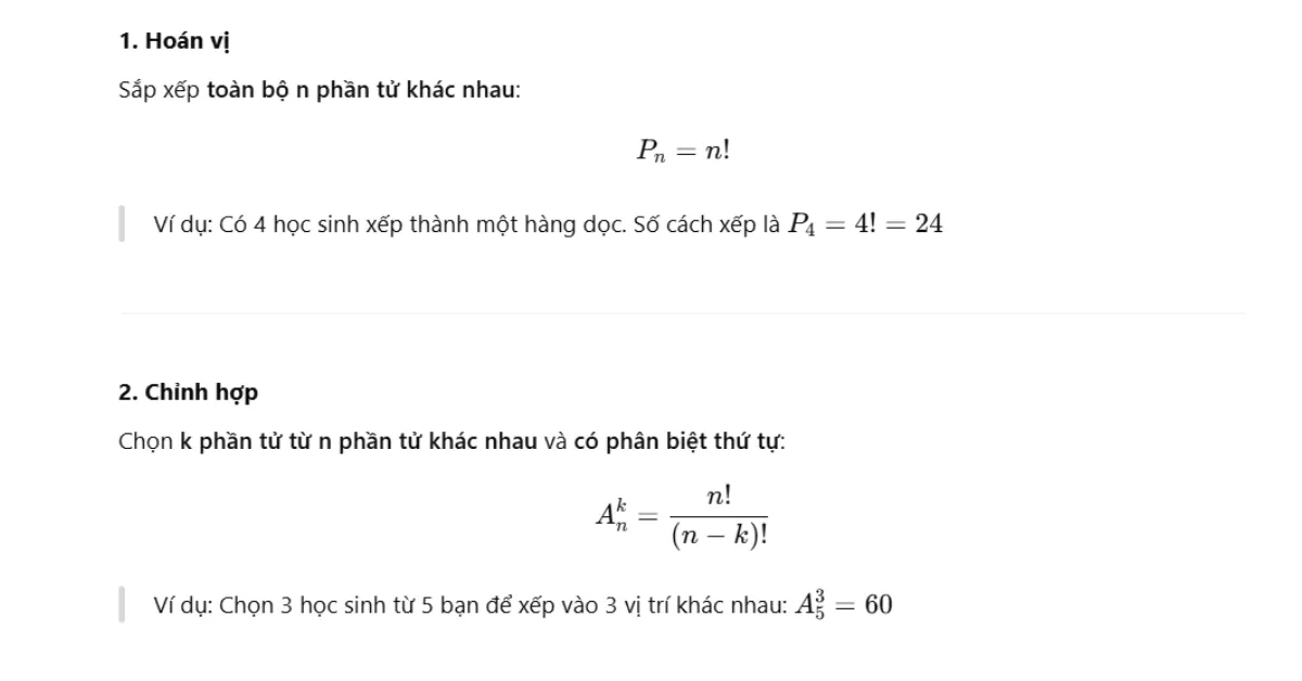 Công thức toán ôn thi tốt nghiệp THPT