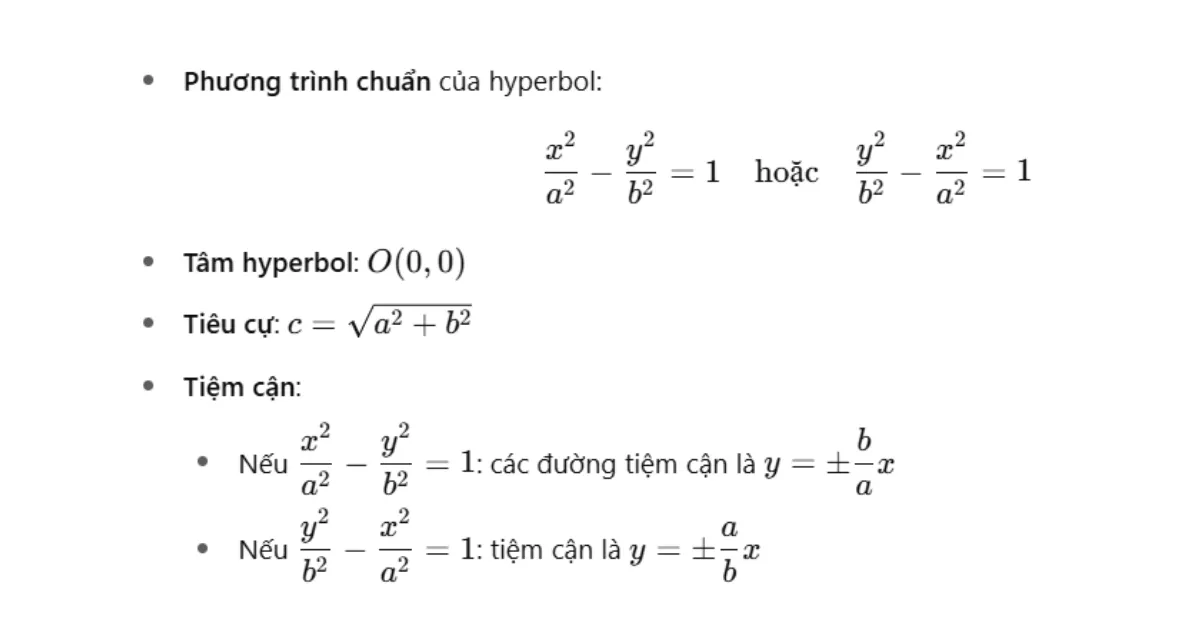 Công thức toán ôn thi tốt nghiệp THPT