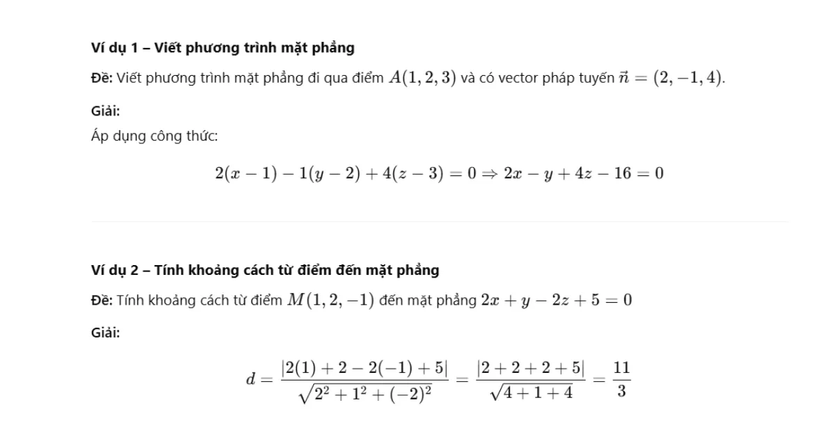 Công thức toán ôn thi tốt nghiệp THPT