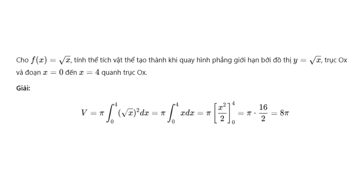 Công thức toán ôn thi tốt nghiệp THPT