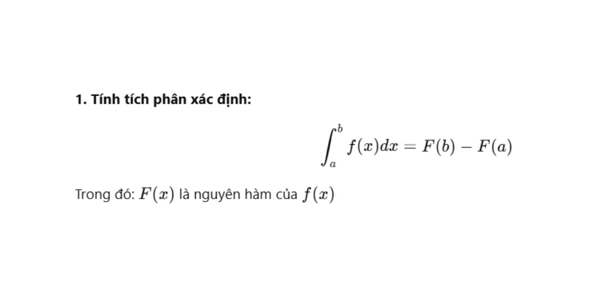 Công thức toán ôn thi tốt nghiệp THPT