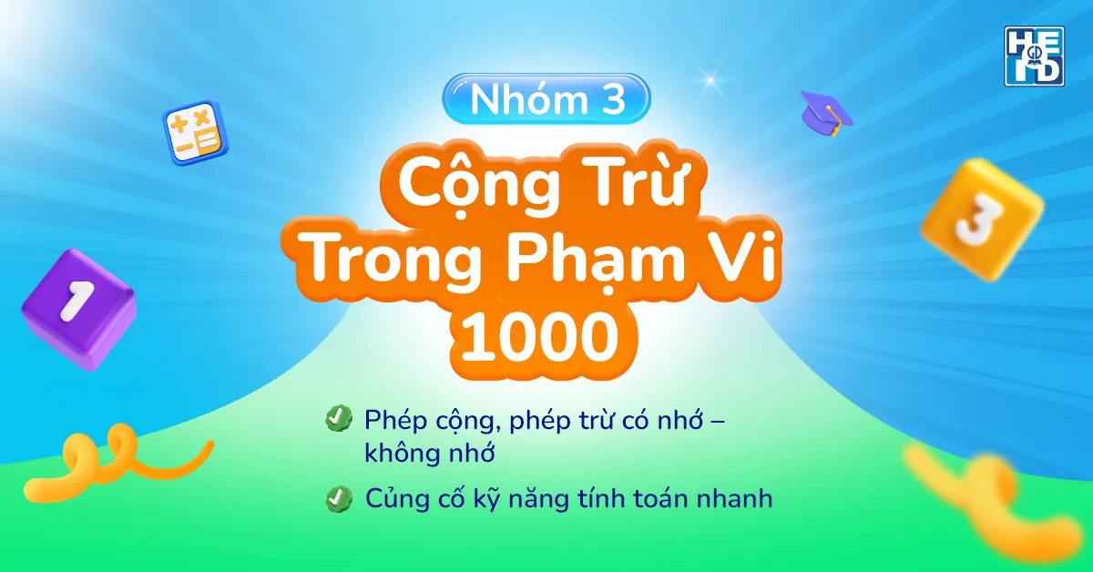 Cộng trừ trong phạm vi 1000 - bài tập toán lớp 2