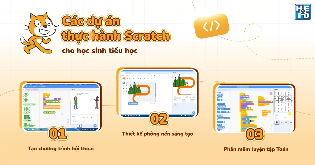 các dự án lập trình Scratch cho học sinh tiểu học