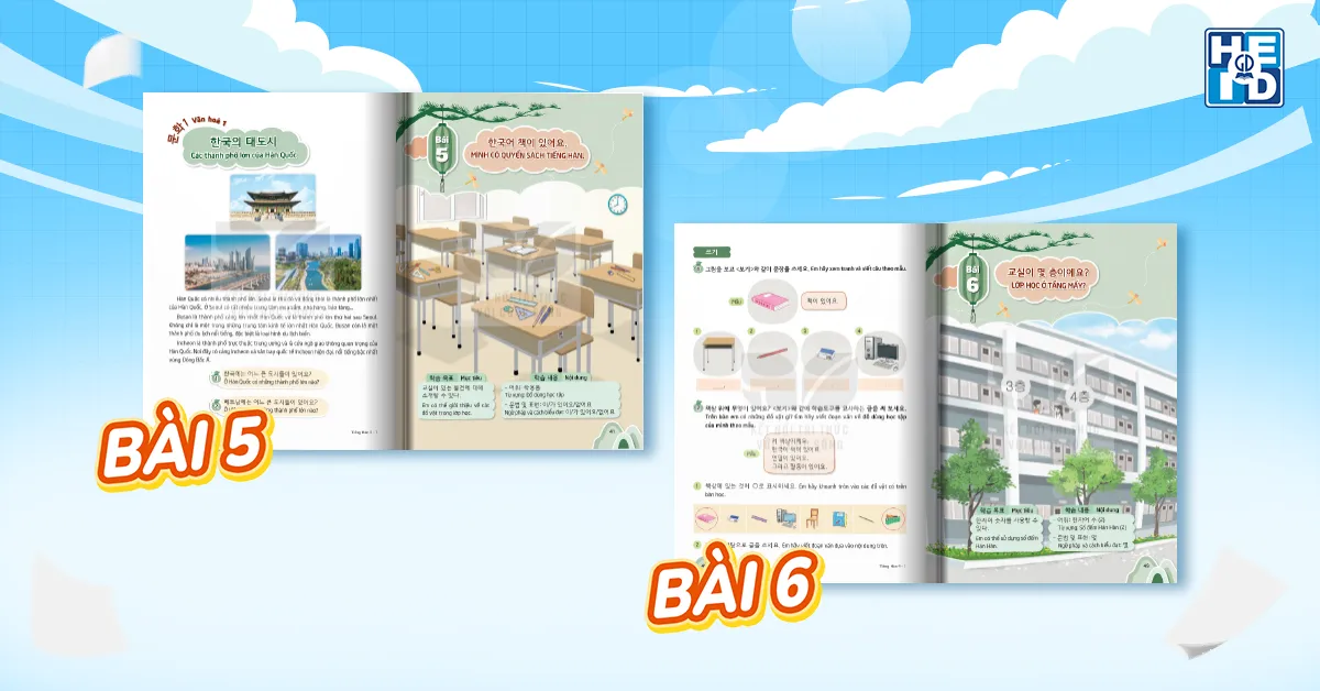 Đồ vật và số lượng – Thế giới quanh em (Bài 5–6) - soạn bài giảng tiếng Hàn