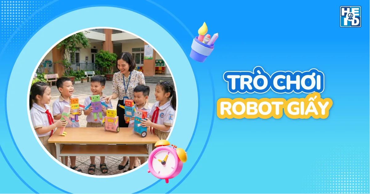Trò chơi robot giấy - trò chơi stem