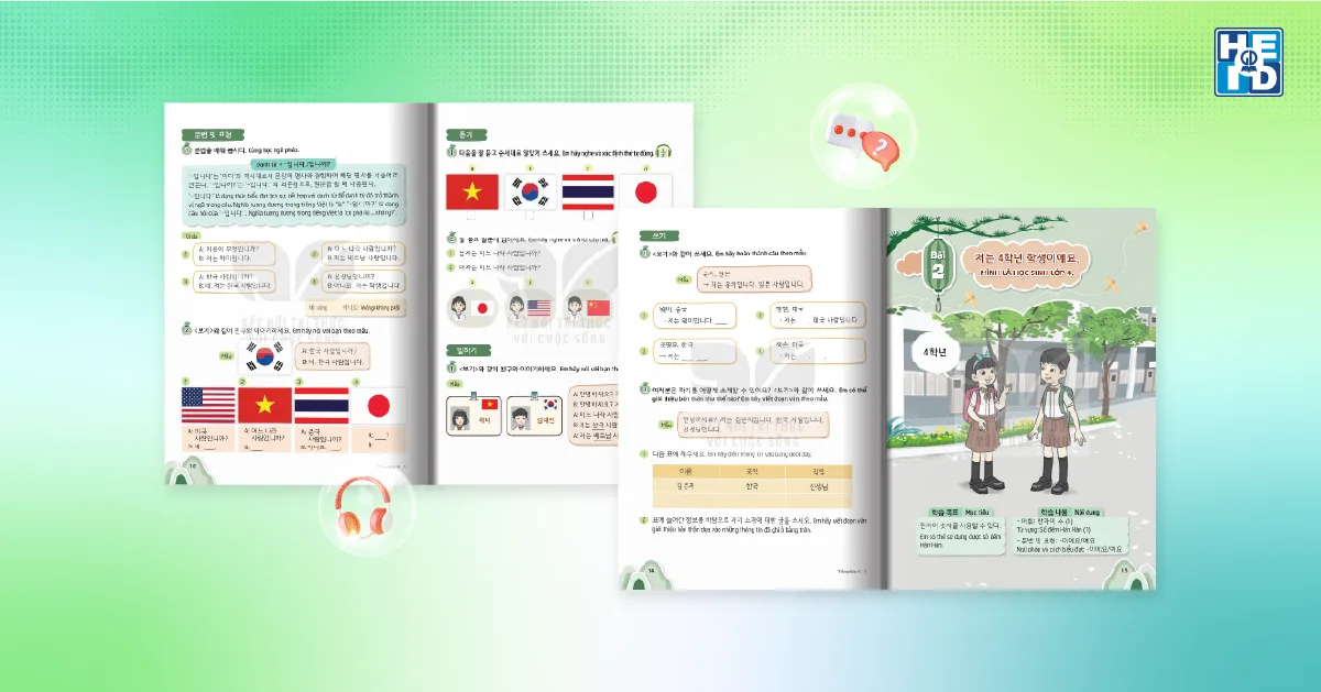 Các bài học có chủ đề về văn hóa xã hội - tiếng Hàn lớp 4