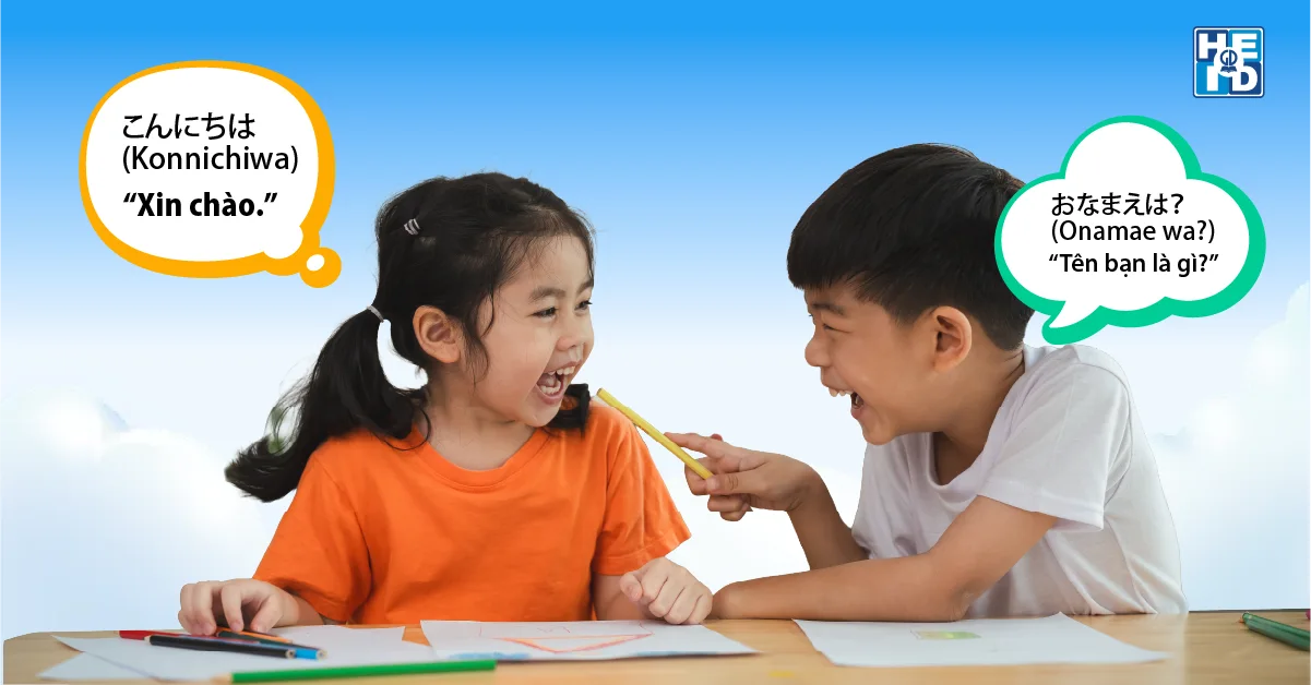 Phần mở đầu giúp học sinh làm quen với ngữ cảnh giao tiếp tiếng nhật lớp 3