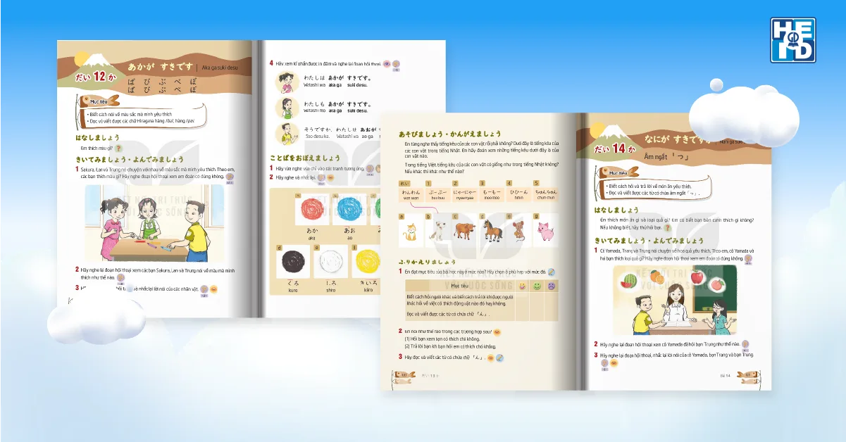 Tổng quan các bài học trong bộ sách tiếng Nhật lớp 3