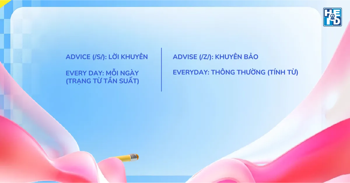 cặp từ tiếng anh dễ nhầm