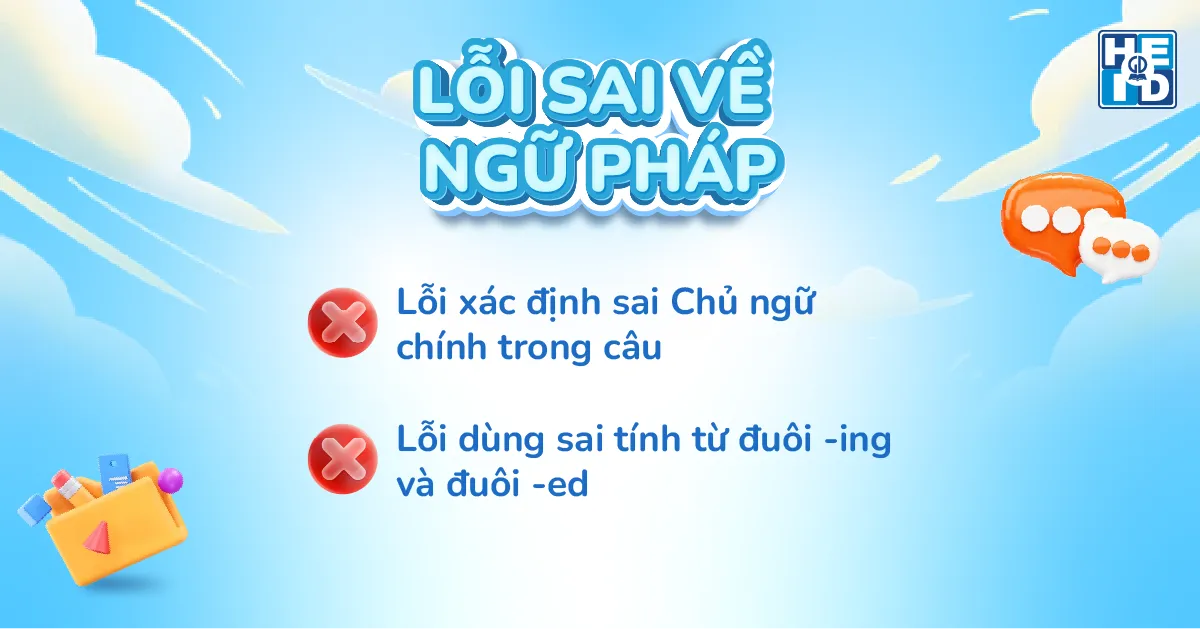 lỗi sai bài thi trắc nghiệm tiếng anh