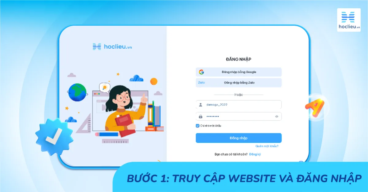 Truy cập website và đăng nhập - bài tập phát triển năng lực